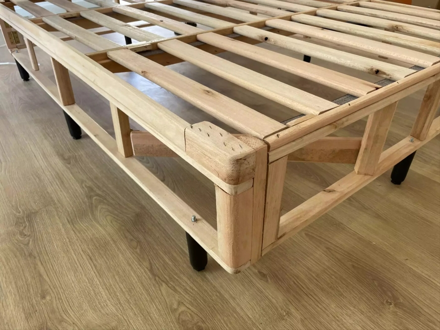 construção estrutura de cama